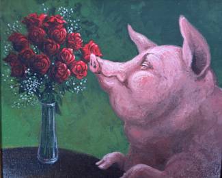 Barry Rockwell (American, Active 1980 - ) Stop And Smell The Roses, 20th Century