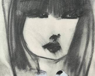 Caitlin Dinkins For Zoe Bios Creative, "Coquette White Blouse", Lithograph On Paper