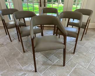 Set Of 6 Danish Modern Style Dining Chairs