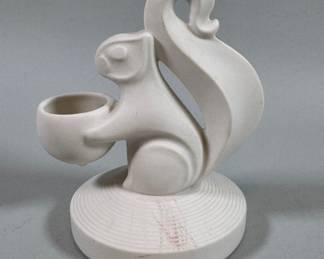 Jonathan Adler White Biscuit Porcelain Squirrel Match Strike 