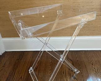 Lucite Folding Tray Table