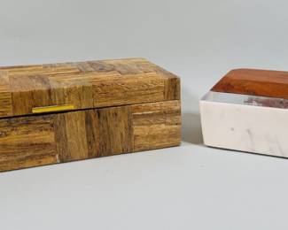 Anekatusma 'Hutan' Decorative Box, And A Marble Box (2)