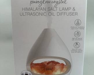 PureGlow Crystal Himalayan Salt Rock Lamp & Essential Oil Diffuser