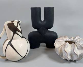 Cobra Double Mini By 101 Copenhagen Together With Buhler Short Vase And A Stoneware Pitcher (3)