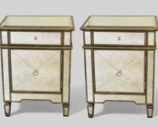 Pair Of Mirrored Side Tables/Nightstands