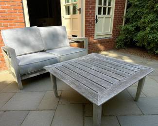 Kingsley Bate 'Amalfi' Teak Love Seat And Cocktail Table