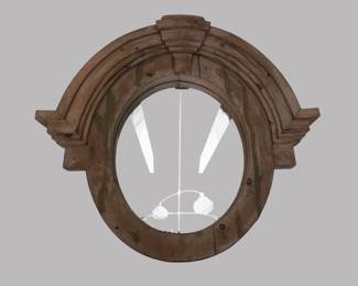 Scandinavian Round Wood Mirror