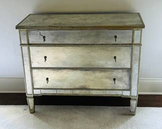 Contemporary Mirrored Chest Of Drawers
