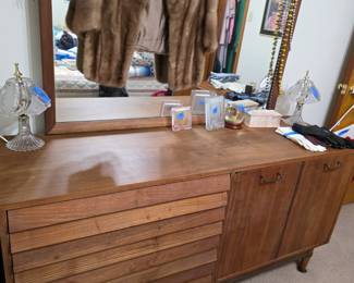 Mid Century Martinsville dresser and Mirror priced $795. Look this guy up. The value will shock you. This is a fine piece of of retro history.