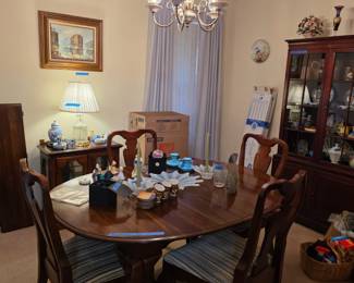 Beautiful dining room table and four chairs. $500