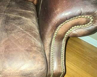 SUPPLE "PULL-UP" OILED LEATHER & NAILHEAD TRIM!