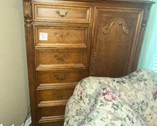 TALL OAK DOOR CHEST