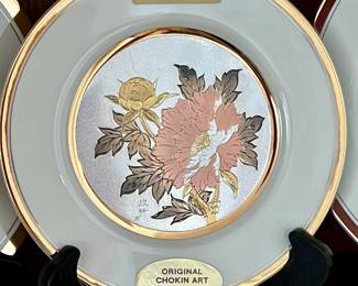 Japanese Chokin Art Plates