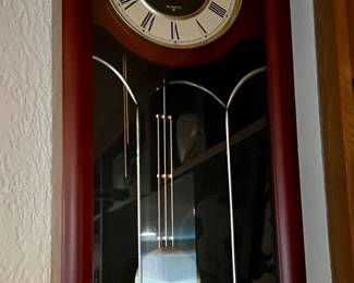 Seiko Mahogany Pendulum Wall Clock 