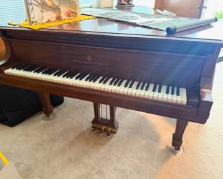 Steinway & Sons Mahogany Baby Grand Piano