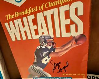Steve Largent Autographed Seattle Seahawks Commemorative Edition Wheaties Cereal Box 
