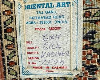 Oriental Art Silk Kashan Area Rug – 4' x 6'