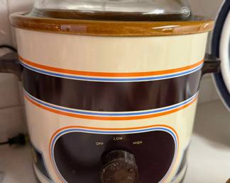 1970s Brown/Cream Rival Crockpot Slow Cooker
