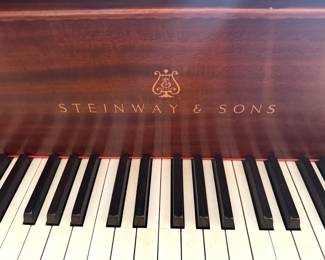 Steinway & Sons Mahogany Baby Grand Piano