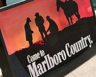 1996 Marlboro Sunset "Come to Marlboro Country." Back Lit Sign