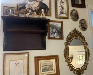Walnut wall shelf 100