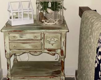 Antique small table 80 house plant holder 5 bird cage 40