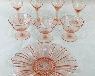 Pink Depression Glass 