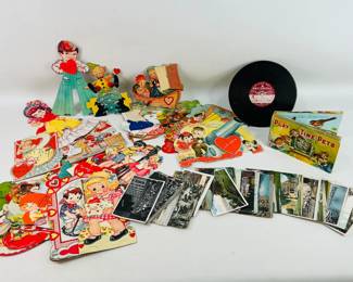 Vintage Valentines day card set 