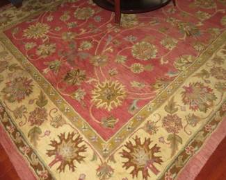 Ramya 80% Wool-20% Cotton Large Area Rug, Handmade in India
