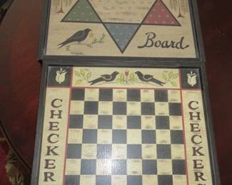 Ann Hunker 2 Pieces Checkers Board Game