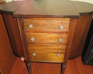 Vintage Walnut Martha Washington Sewing Cabinet