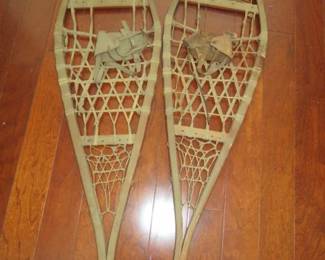Pair of Vintage Wooden Snowshoes