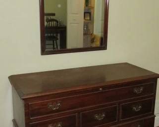 Antique Mahogany Wall Mirror