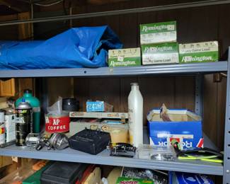 Some fishing poles and reels