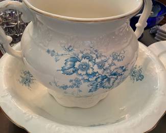 Antique wash basin and pitcher, Semi Vitreous porcelain by KTK Co