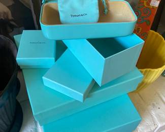 Collection of Empty Tiffany Boxes 