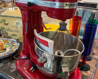 Red KitchenAid Mixer, Professional HD