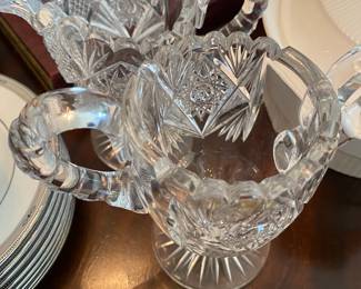 Antique Brilliant Cut Crystal Sugar and Creamer 
