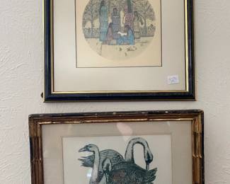 Artwork throughout the home from prints to paintings and more