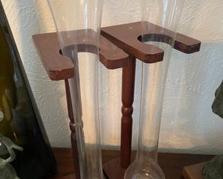 Beer Steins Half Yard on Wooden Stands