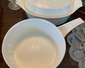 Mid Century White Pottery, Super Cream by Hall