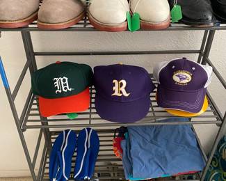 Mens Shoes, size 9.5 and Caps