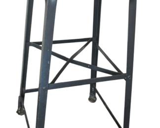 Industrial 4 Legged American Stool Wood Top