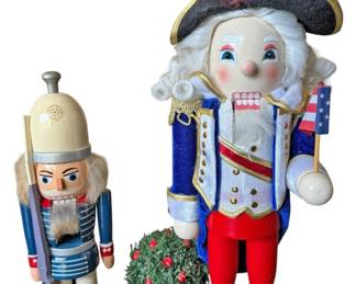 2 Wooden Christmas Nutcrackers