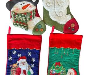 4 Christmas Themed Stockings
