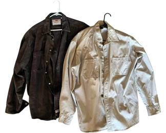 2 Vintage Levis Mens Button Up Shirts XL