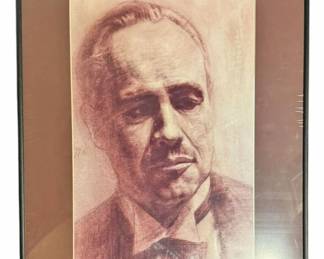 Framed Sepia Tone Image of a Man