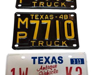 Vintage 1948 Texas Truck License Plates