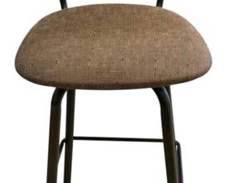 Brown Metal Upholstery Bar Stool