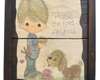 Precious Moments Wood Crate Wall Decor